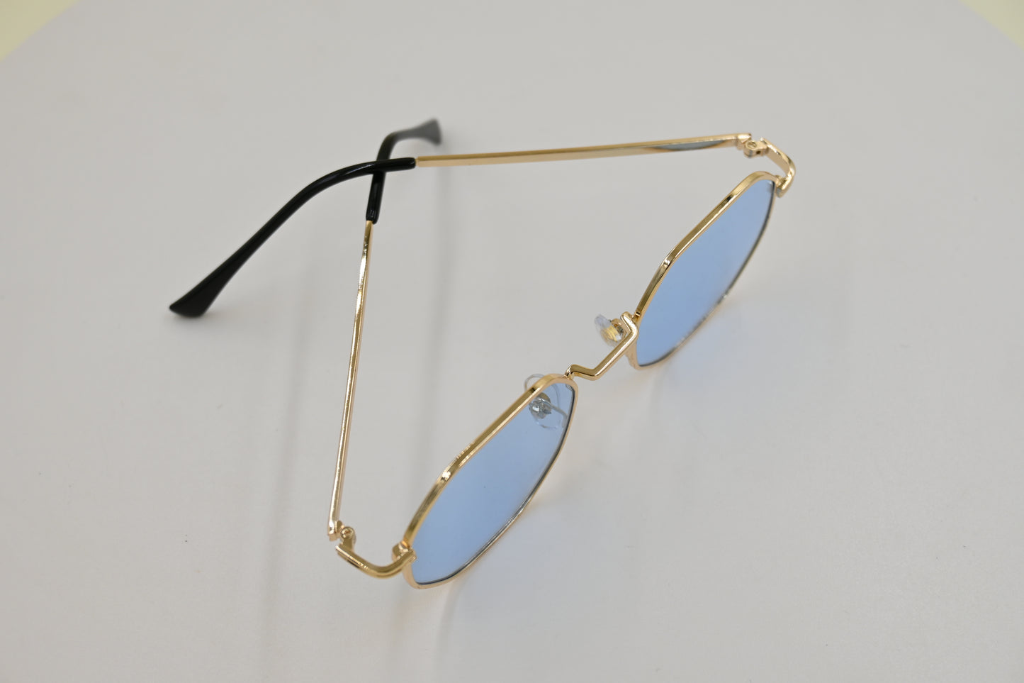 Lentes hexagonal en azul