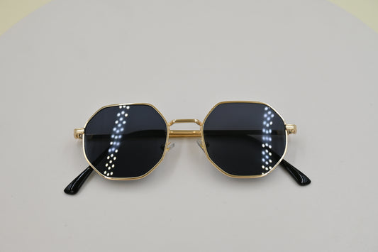 Lentes hexagonal en negro