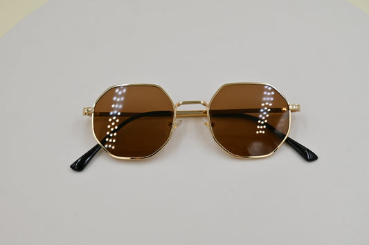 Lentes hexagonal café