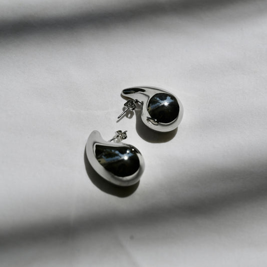 Aretes Drop Plateados